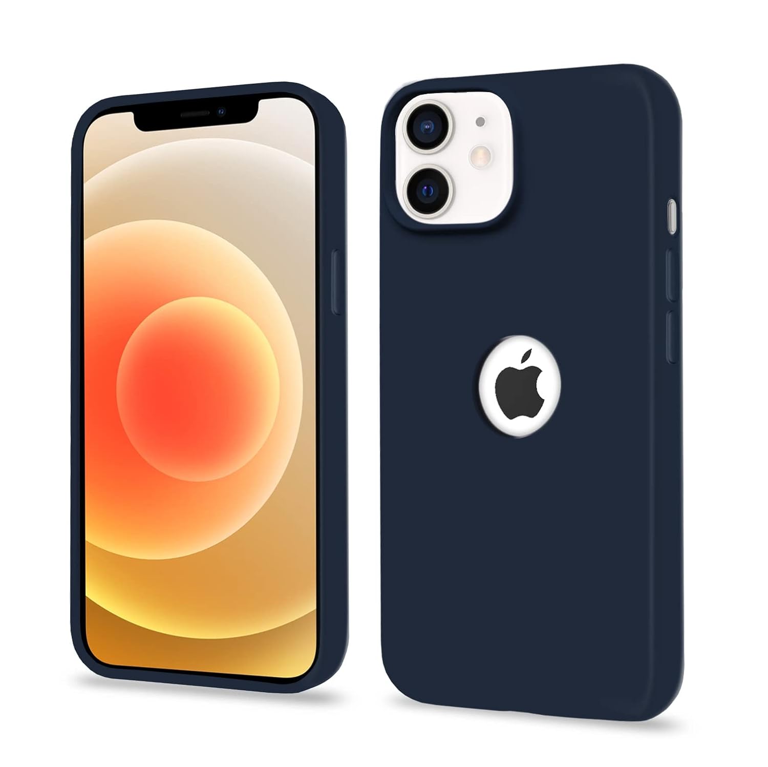 Pikkme iPhone 12/12 Pro Silicone Back Cover (Dark Blue)