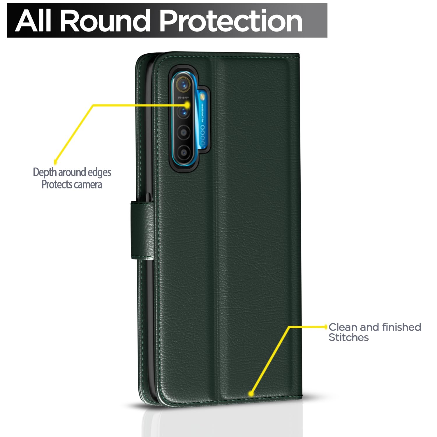 Pikkme Realme XT green flip cover – photo 4