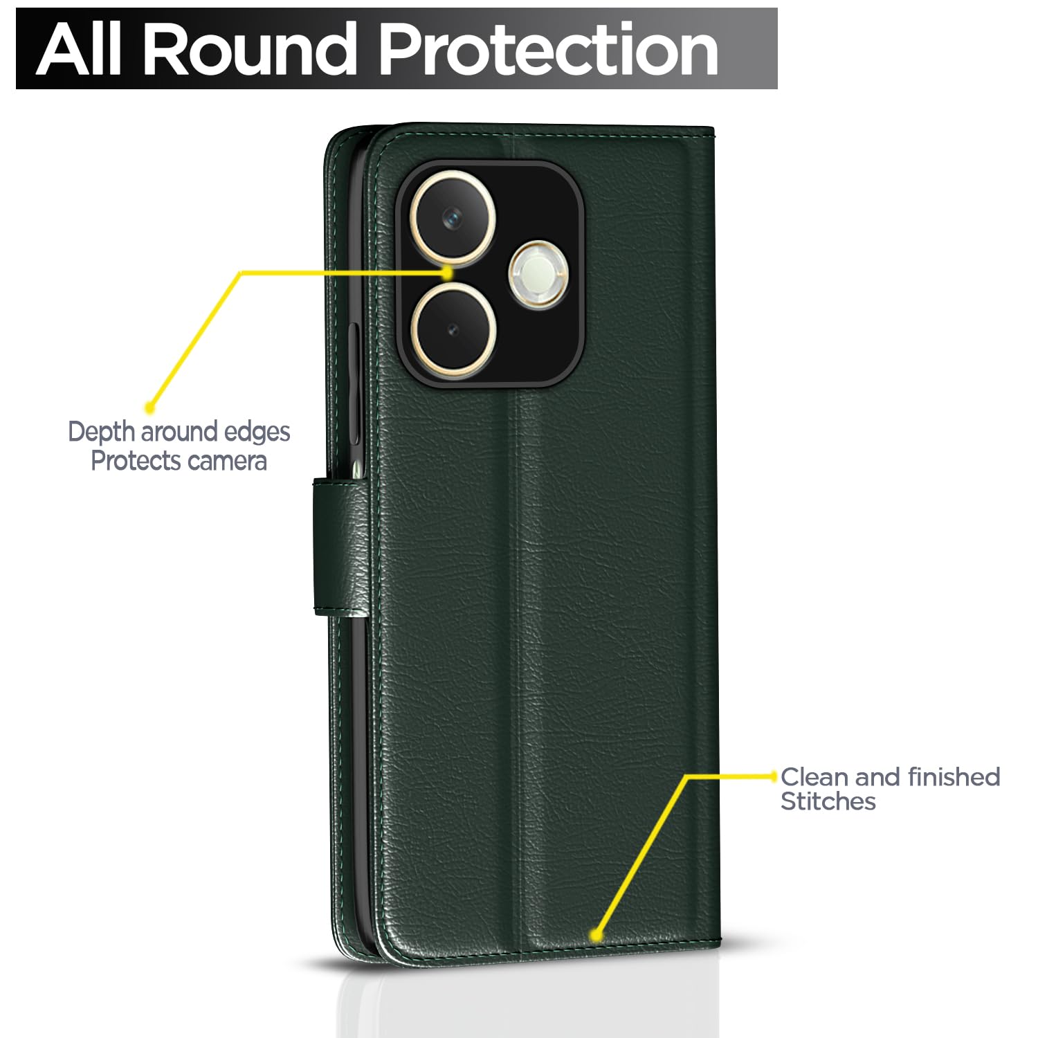 Pikkme green Wallet flip cover for Oppo A5 Pro 5G – photo 4