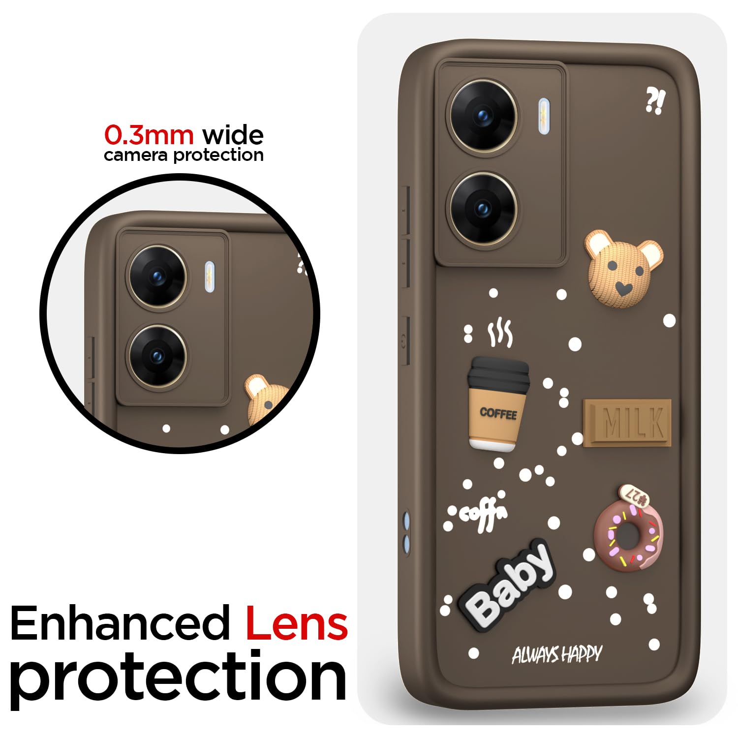 Vivo V29e 5G Silicone mobile cover in brown by Pikkme – photo 5