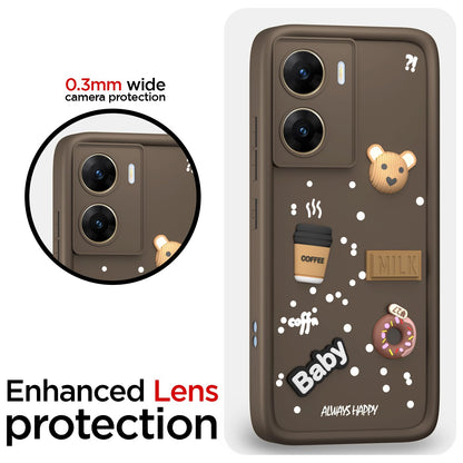 Vivo V29e 5G Silicone mobile cover in brown by Pikkme – photo 5