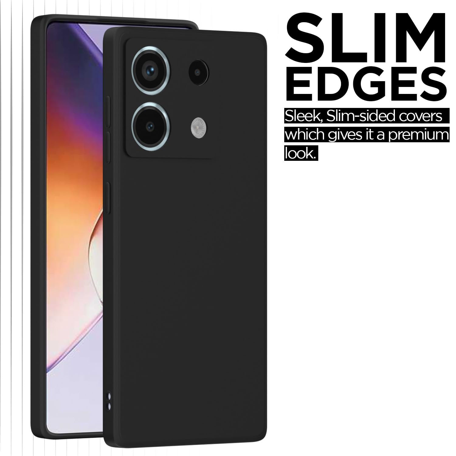 Pikkme black Matte phone cover for Redmi Note 13 Pro 5G – photo 7