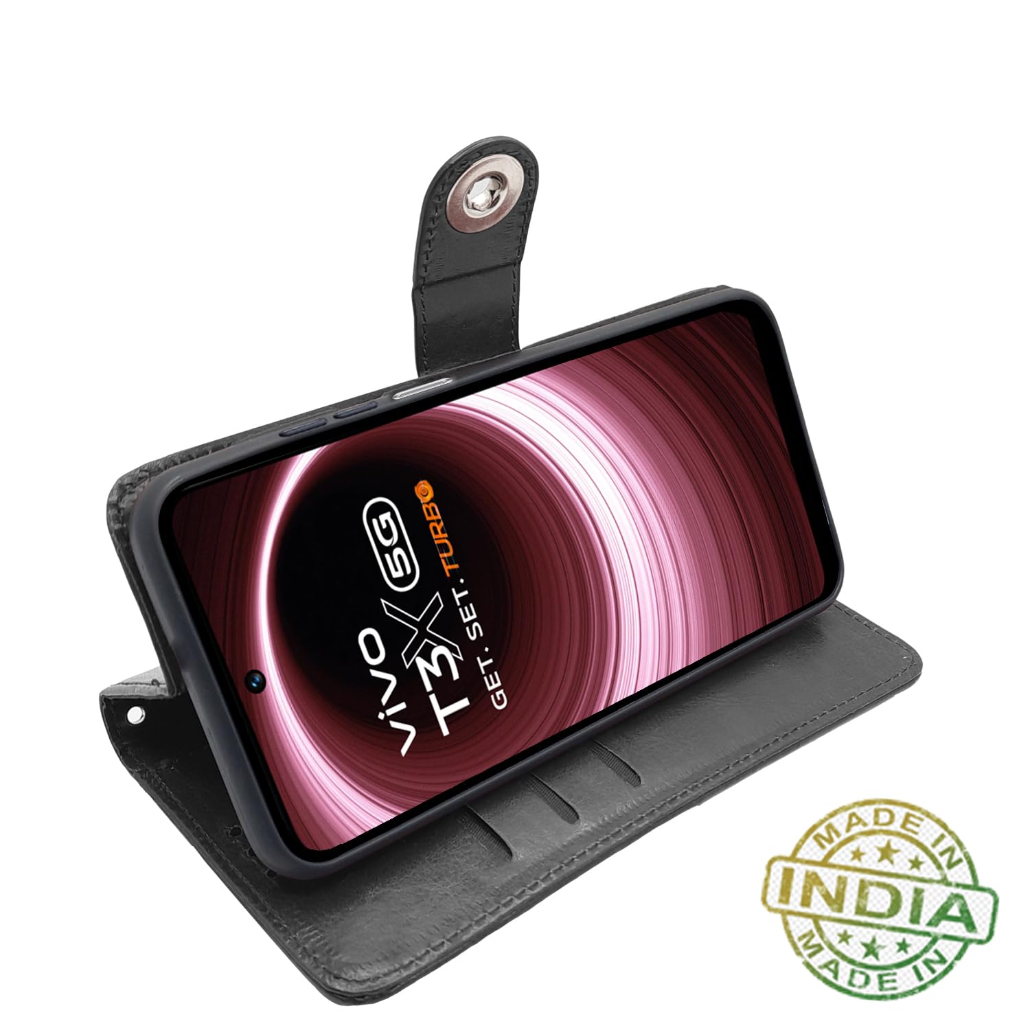 Black flip case for Vivo T3x/Y200i 5G – Pikkme – photo 5