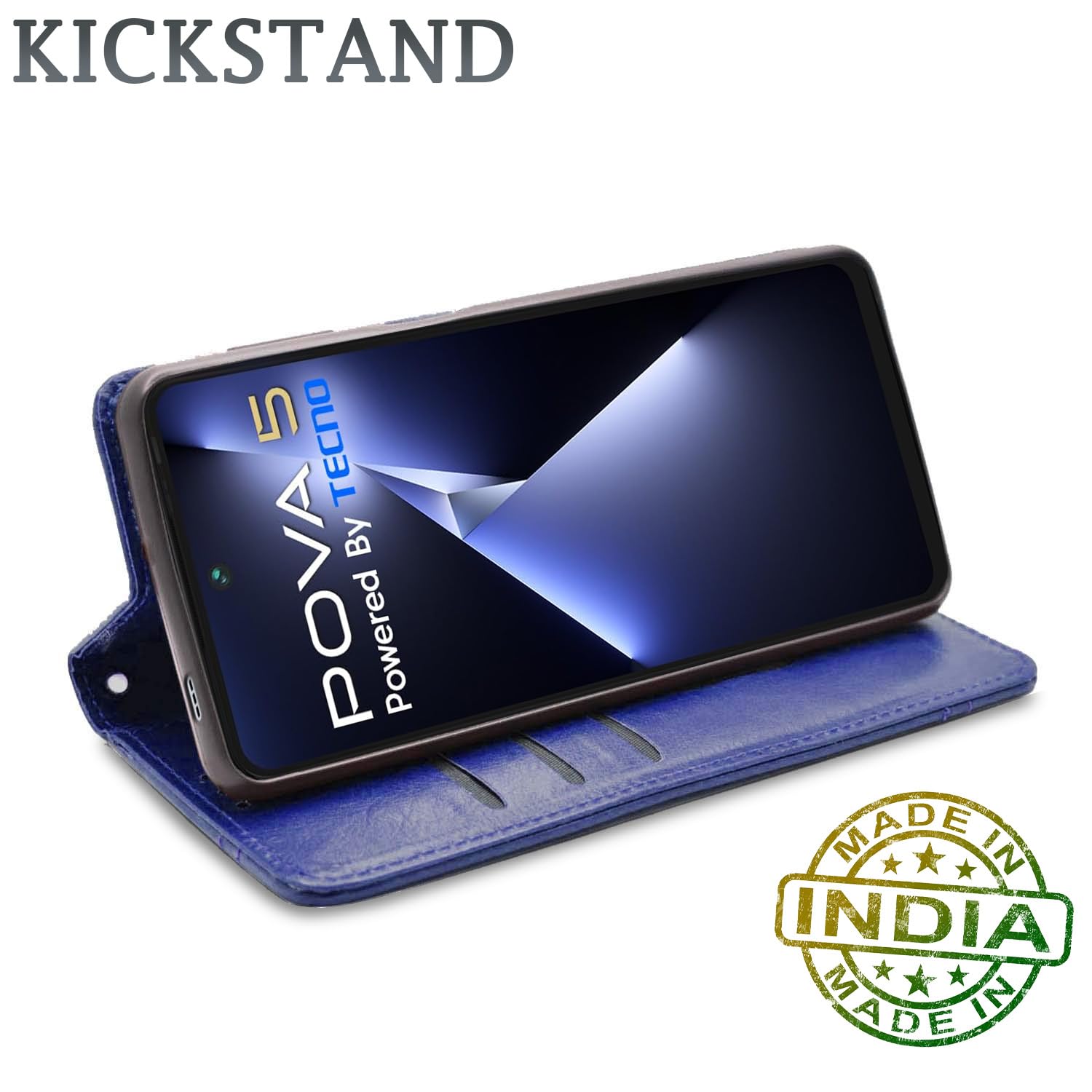 Pikkme blue Magnetic flip cover for Tecno Pova 5/Pova 5 Pro 5G – photo 3