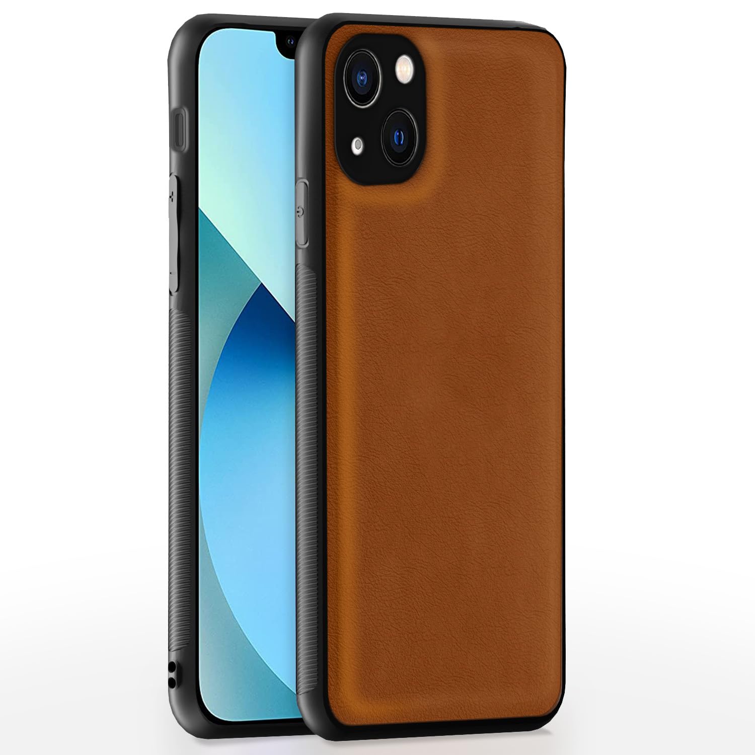 Pikkme iPhone 13 Flexible Pu Leather Leatherback Back Cover (Camel)
