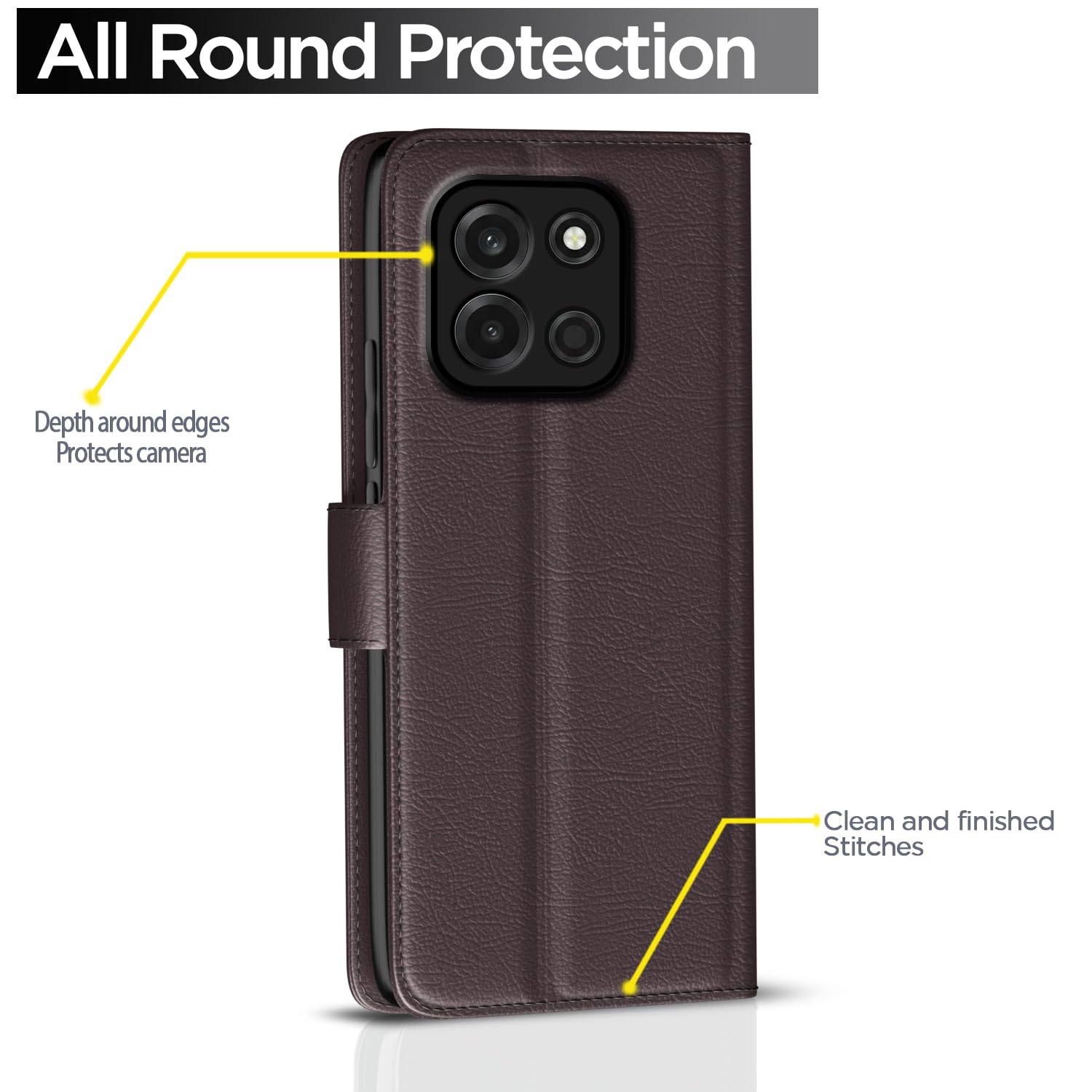 Pikkme OnePlus Nord 6 5G coffee mobile flip cover – photo 4