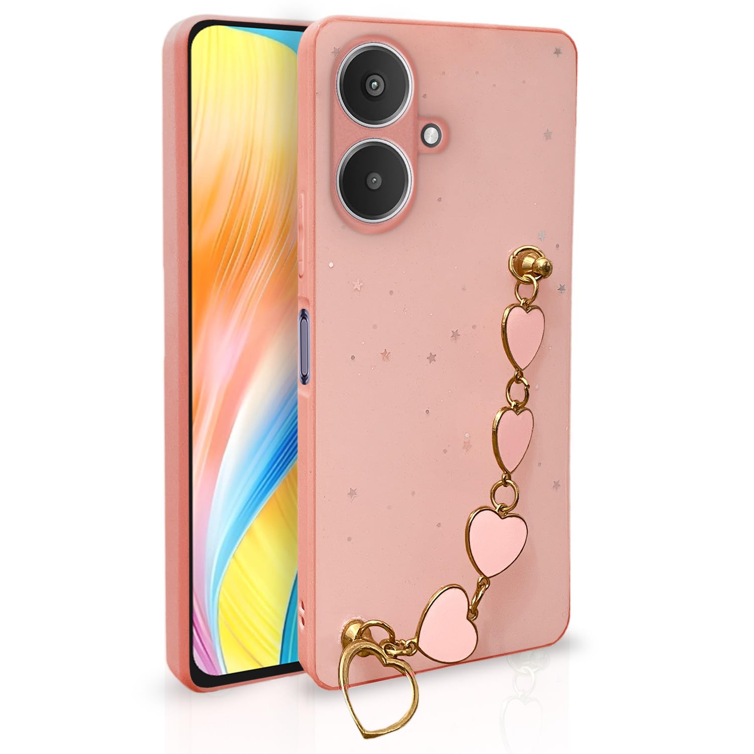 Pikkme pink Chain mobile cover for Redmi 13C 5G