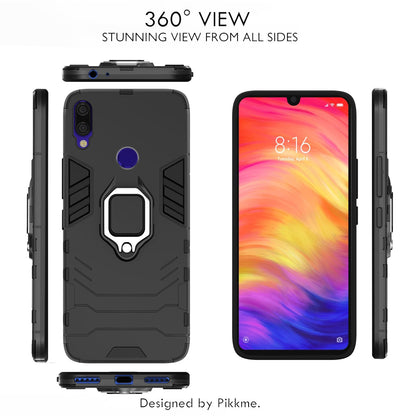Pikkme Redmi Note 7 / Note 7 Pro/Note 7s D5 Tough Armor Back Cover | Black