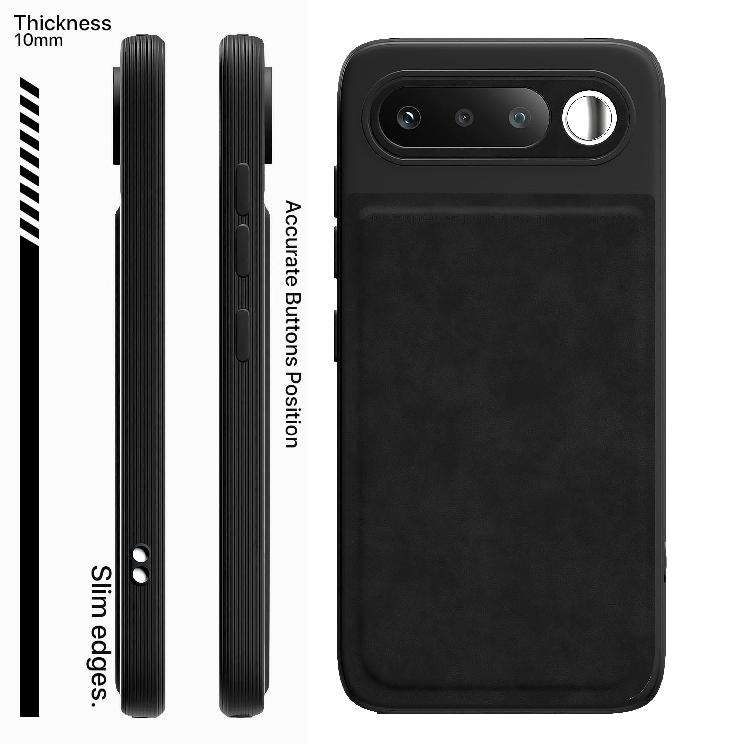 Pikkme Realme 16 5G Leather black mobile back cover – photo 3