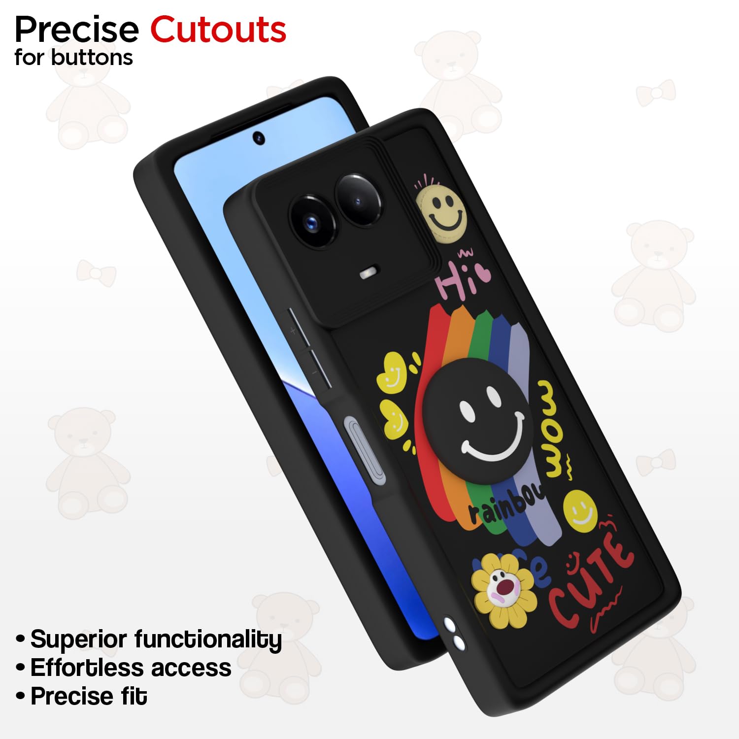 Black Soft Silicone back cover for Realme 11/11X 5G/Narzo 60X 5G – Pikkme – photo 6