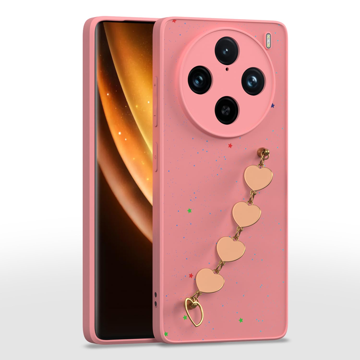 Vivo X100 Pro 5G Chain mobile cover in pink by Pikkme