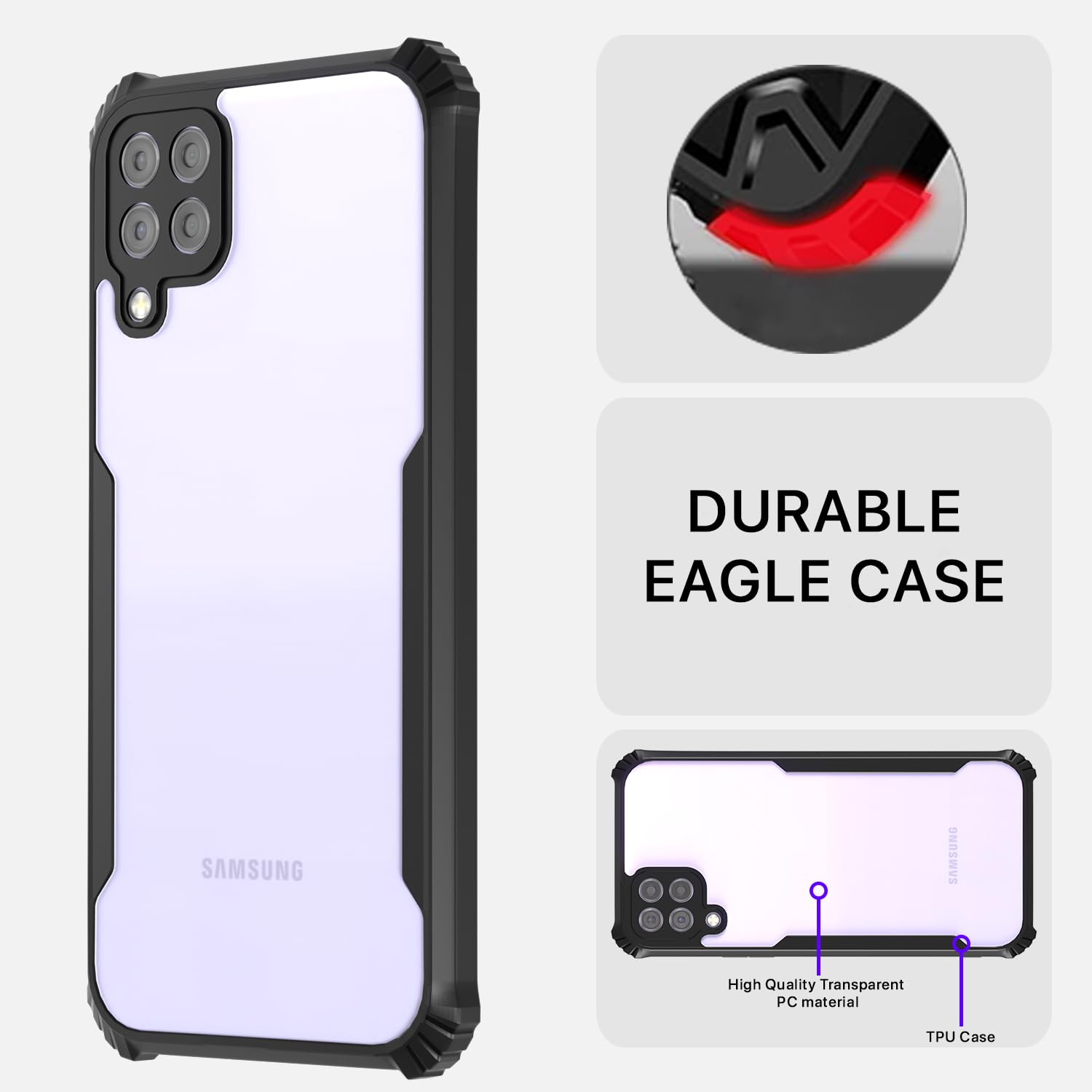 Samsung A22 4G mobile cover in black by Pikkme – photo 5