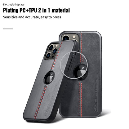 Pikkme iPhone 13 Pro Max Leather black mobile back cover – photo 8