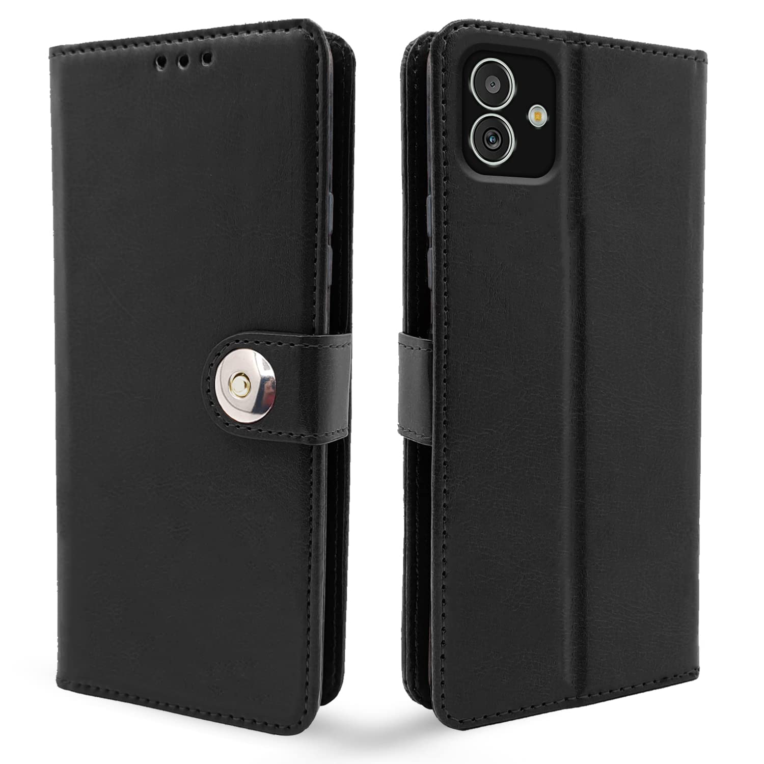 Pikkme Samsung F14 5G Button black wallet flip cover