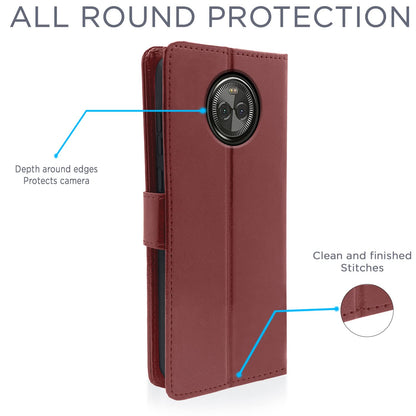 Moto X4 flip case in brown by Pikkme – photo 4