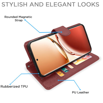 Brown wallet flip cover for Oppo F27 Pro Plus 5G – Pikkme – photo 3