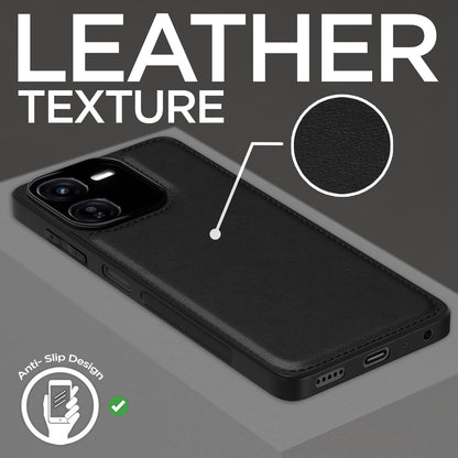 Pikkme iQOO Z9X 5G Leather Back Case | Black