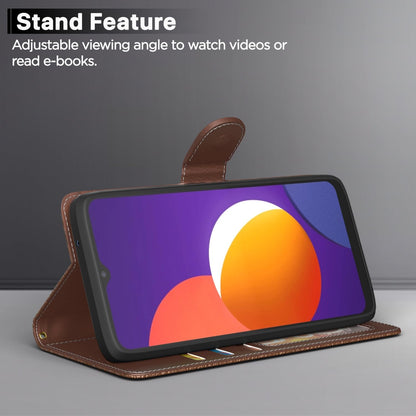 Pikkme tan wallet flip cover for Samsung M12/F12/A12 – photo 3