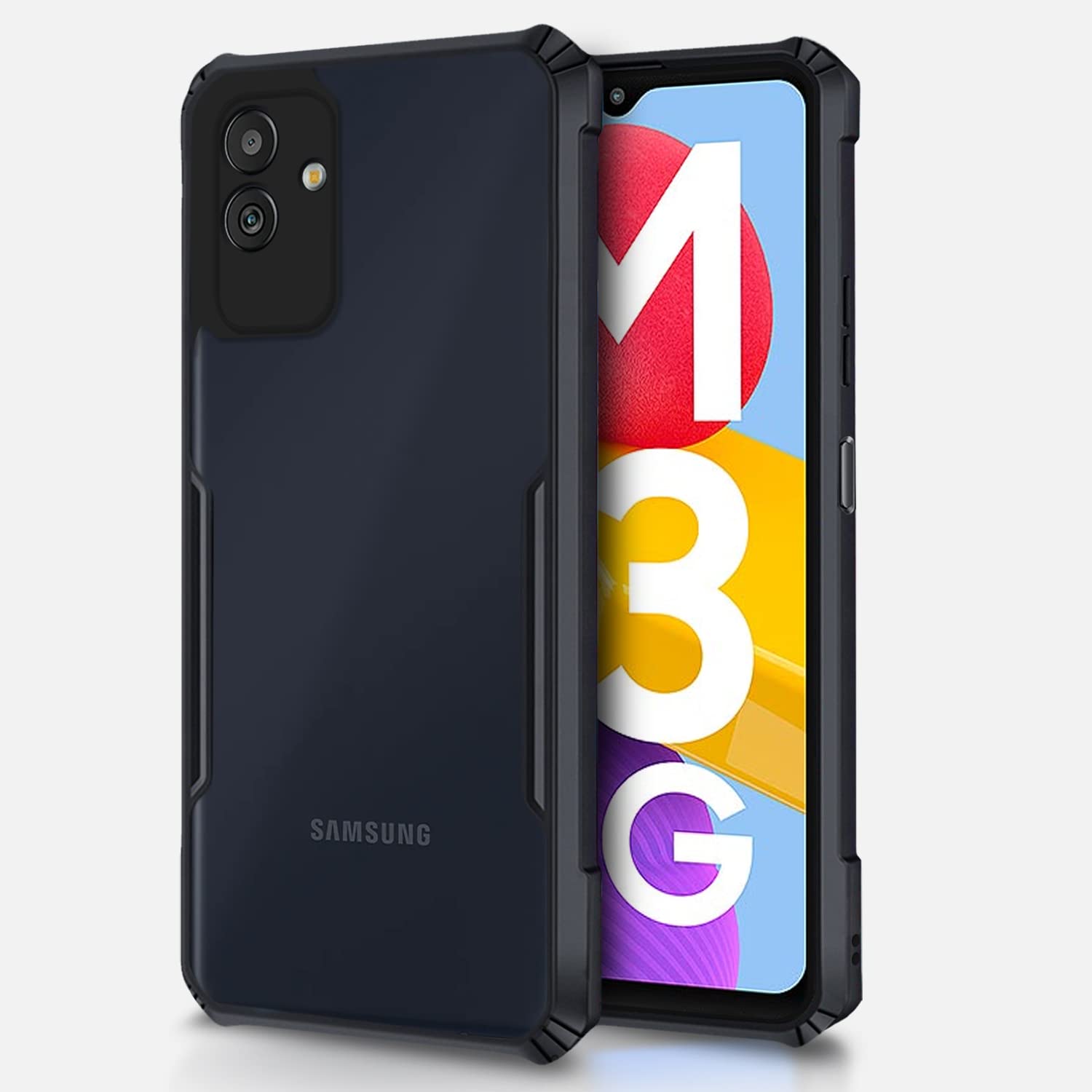 Pikkme black Hybrid back cover for Samsung M13 5G