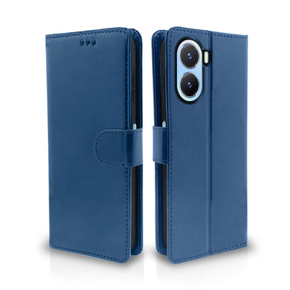 Pikkme blue Wallet flip case for Vivo T2X/Y16/Y56 5G