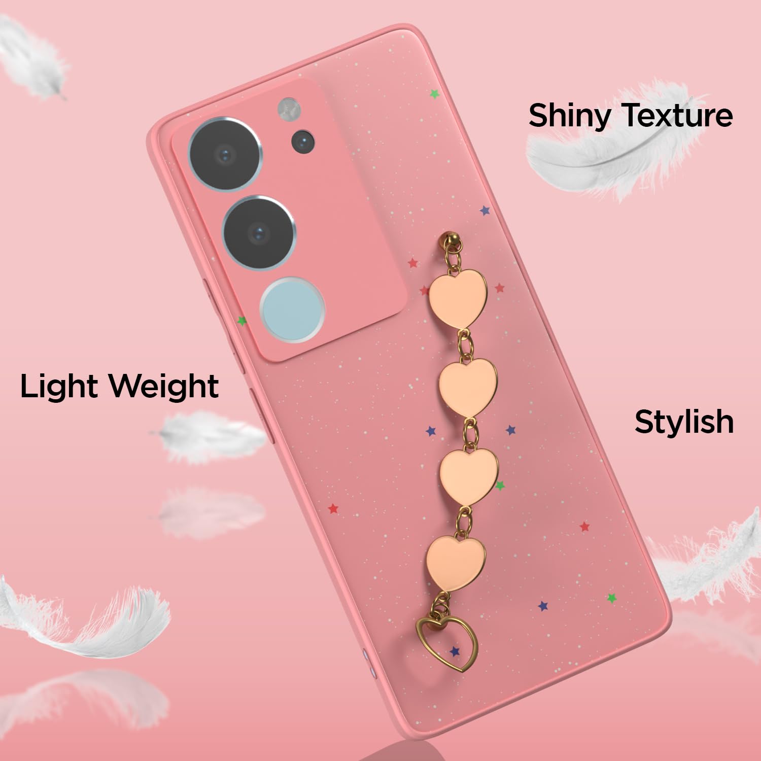 Vivo V29/V29 Pro 5G Chain phone cover in pink by Pikkme – photo 4