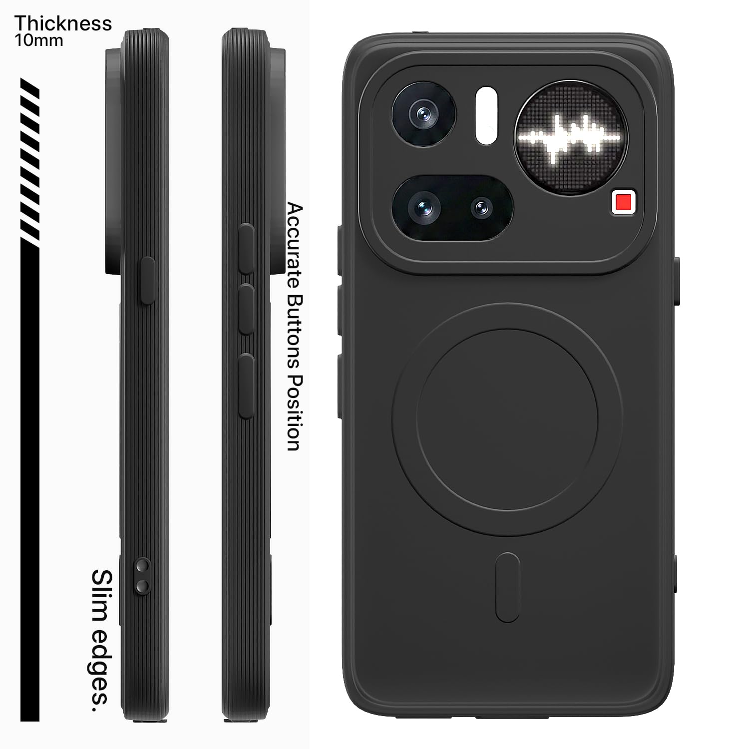 Pikkme black MagSafe back cover for Nothing Phone 4a Pro 5G – photo 3