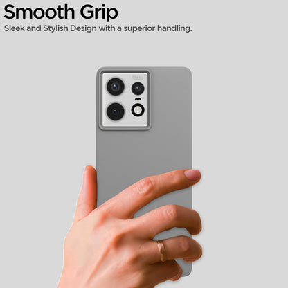 Pikkme Moto Edge 50 Pro 5G SideCut Soft Matte Silicone Back Cover (Grey)