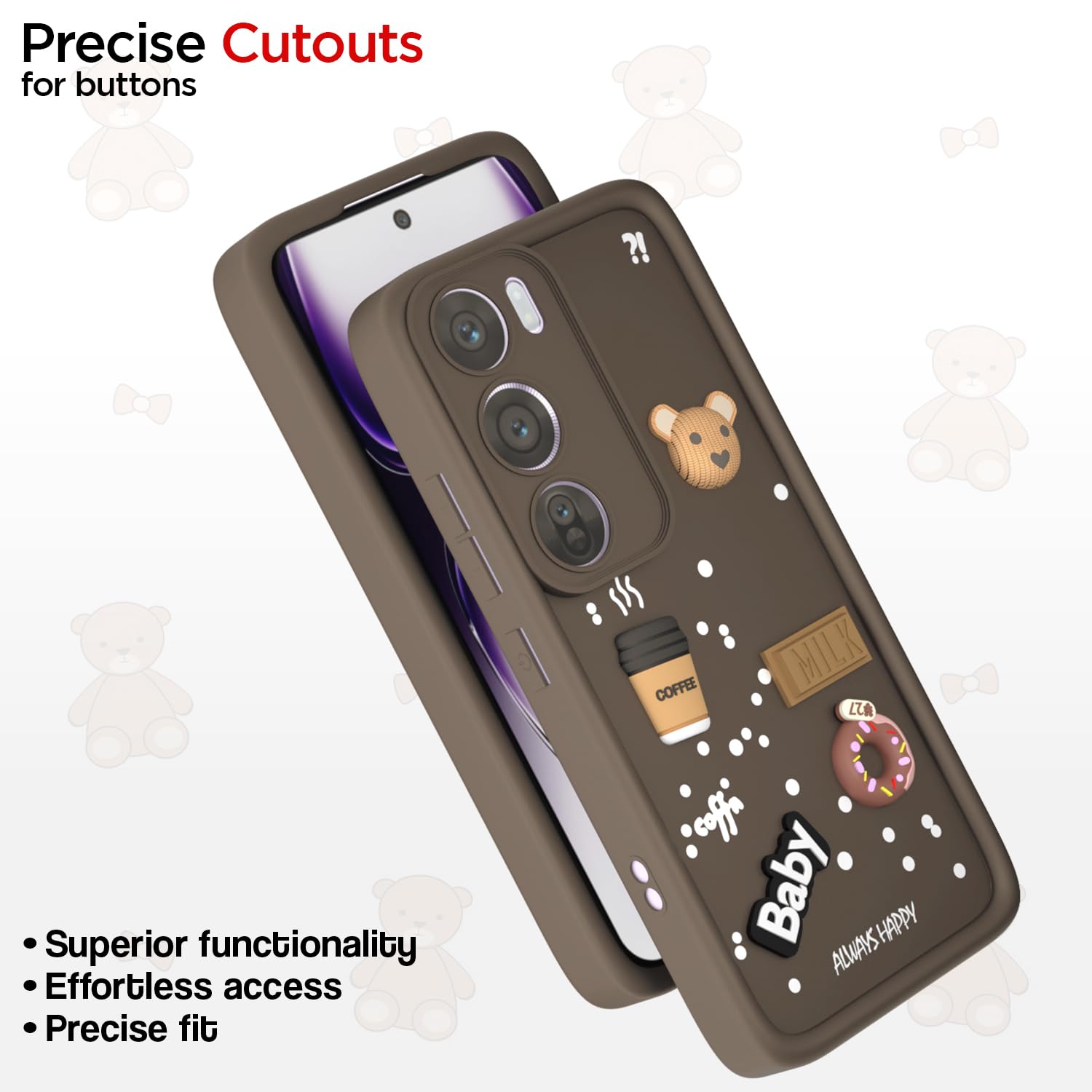 Pikkme brown back cover for Oppo Reno 12 Pro 5G – photo 6