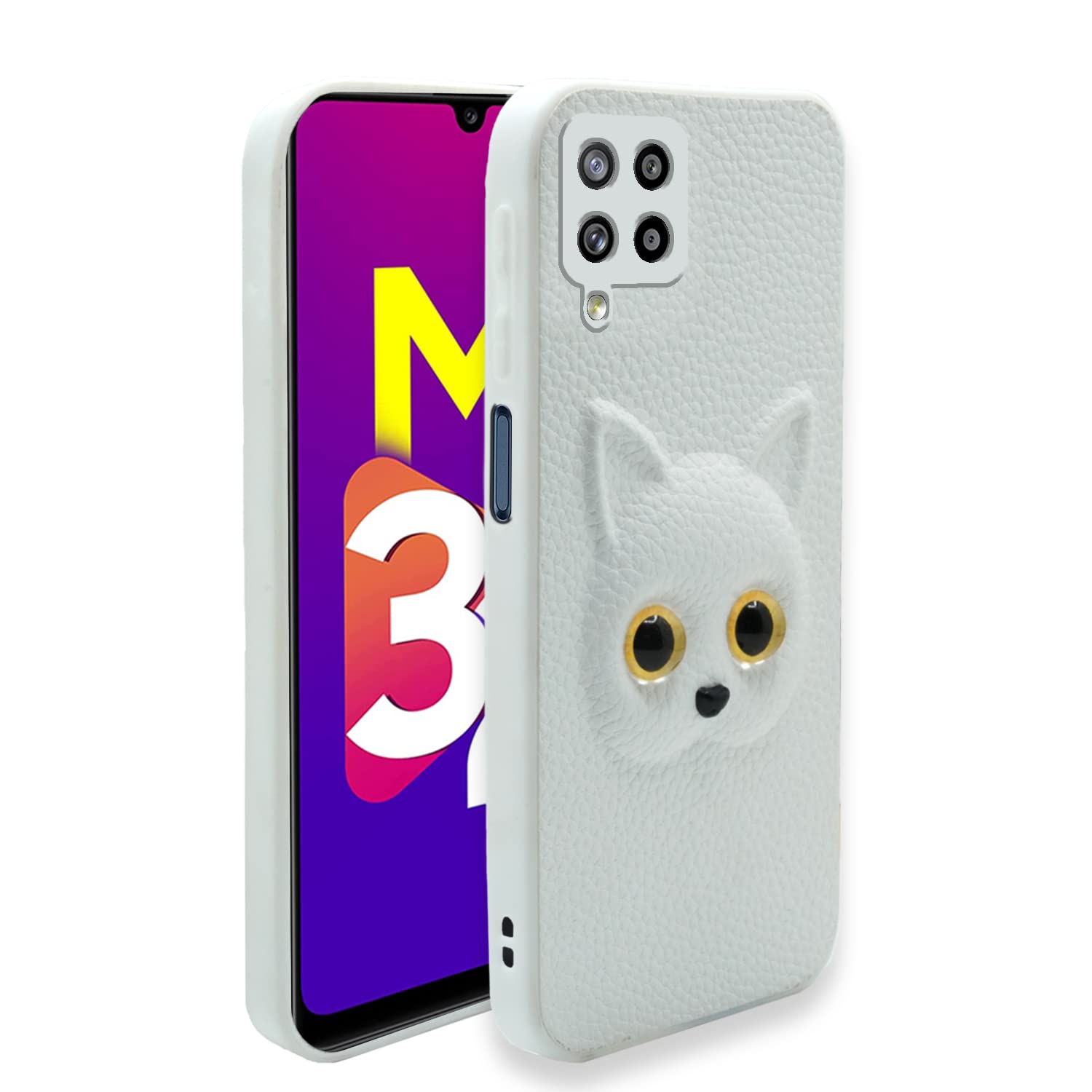 Pikkme Samsung M32 4G white back cover