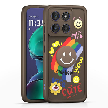 Pikkme brown mobile back cover for Moto Edge 60