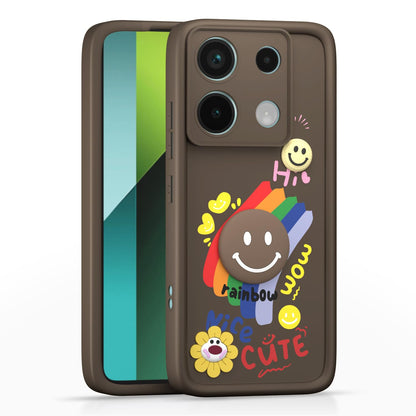 Pikkme Redmi Note 13 Pro/Poco X6 5G Soft Silicone brown mobile back cover