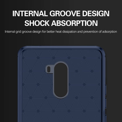 Pikkme Mi Poco F1 Hybrid Carbon Fiber Back Cover | Blue
