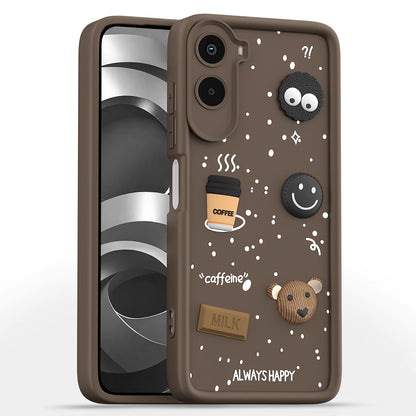 Pikkme brown phone cover for Poco M7 Plus 5G