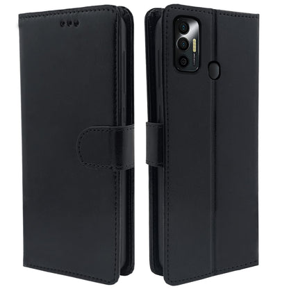   Tecno Spark 7 Black Vintage Flip Cover