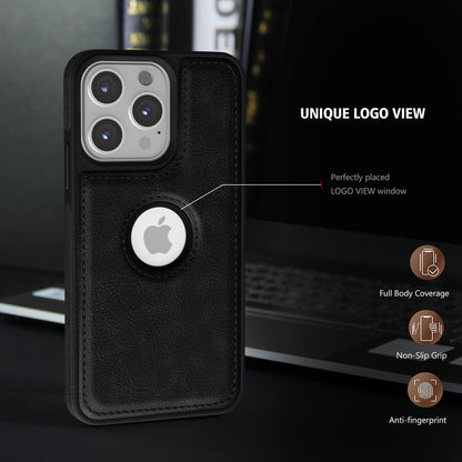Pikkme iPhone 14 pro max Flexible Pu Leather Back Case (Black)