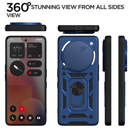 Pikkme Nothing Phone 3a Pro 5G D10 Tough Armor Back Cover (Blue)