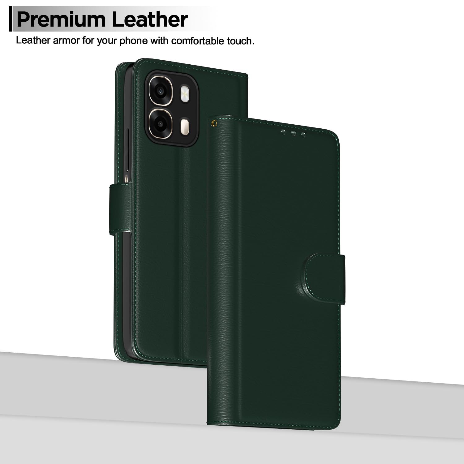 Oppo A6 Pro 5G Wallet flip case in green by Pikkme – photo 2
