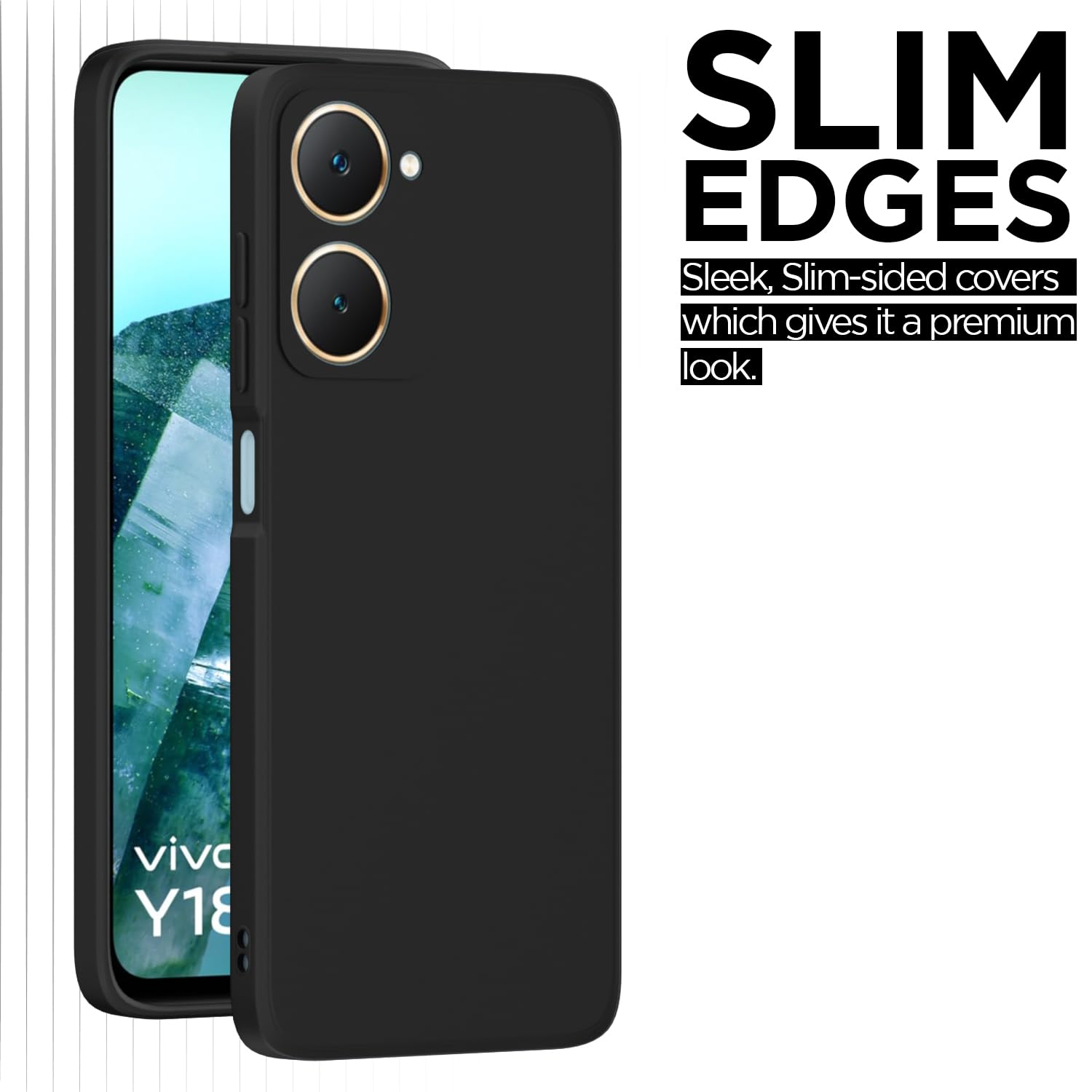 Black back cover for iQOO Z9 Lite 5G/Vivo T3 Lite 5G/Vivo Y18/Y18e/Y03 – Pikkme – photo 7