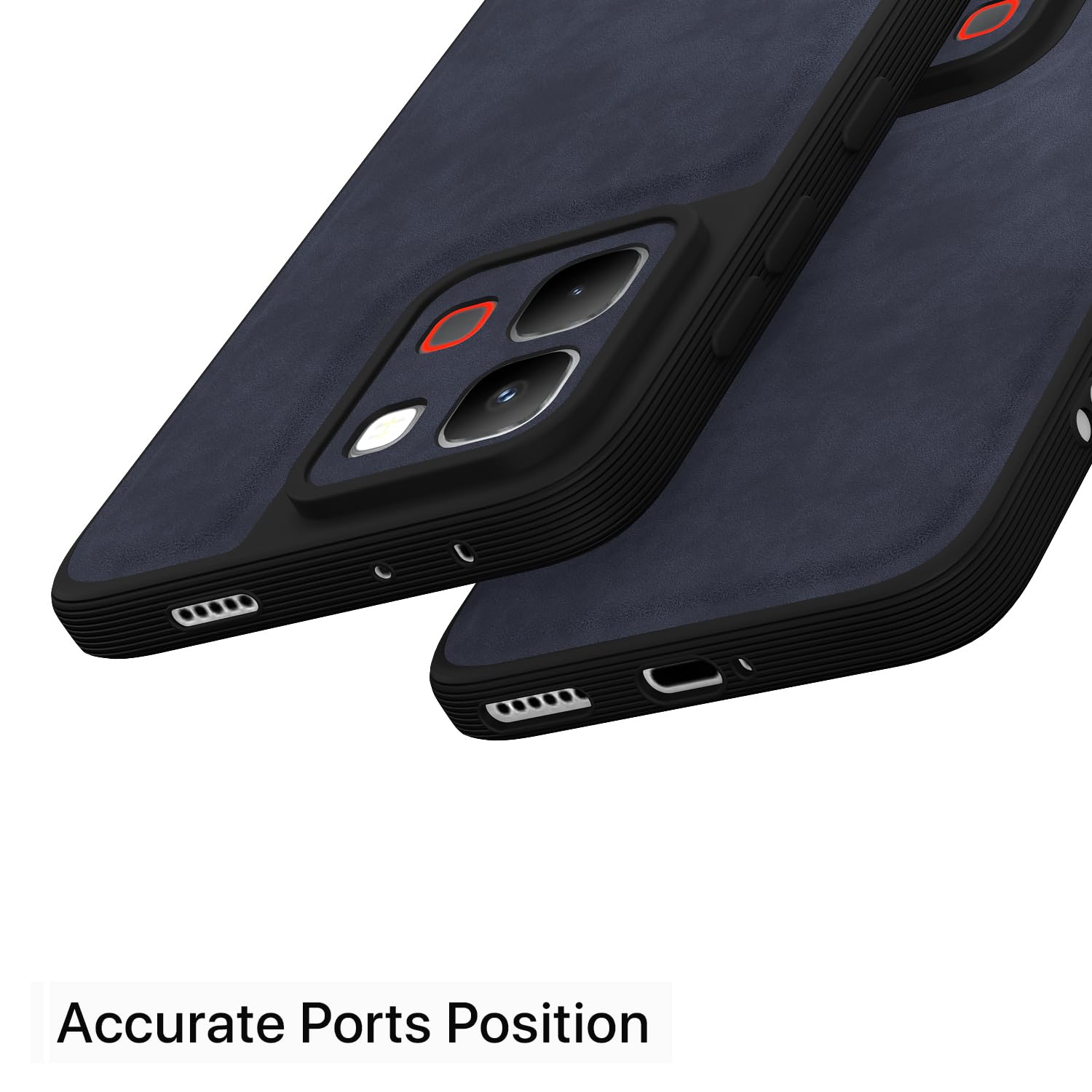 Infinix Note Edge 5G Leather mobile back cover in blue by Pikkme – photo 4