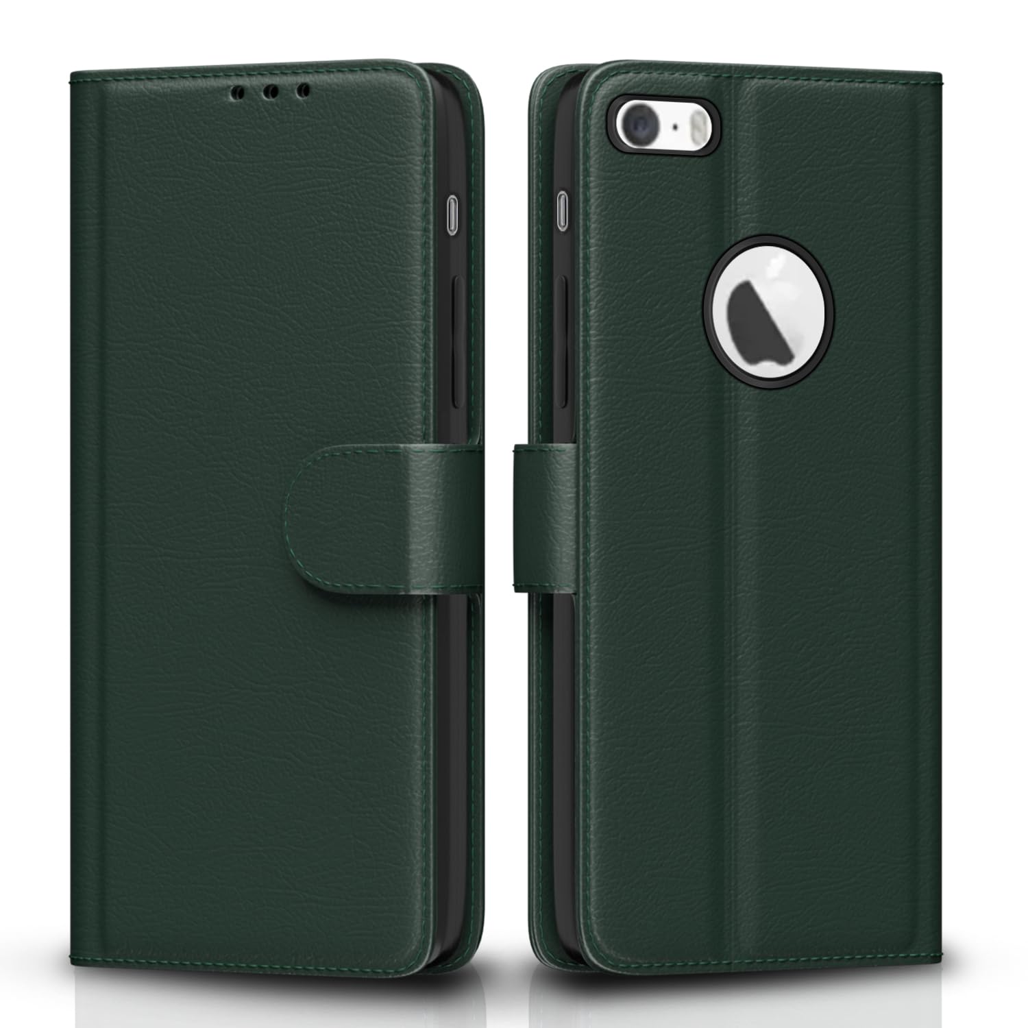 Pikkme iPhone 5 / 5s / Se Vintage Flip Cover (Green)