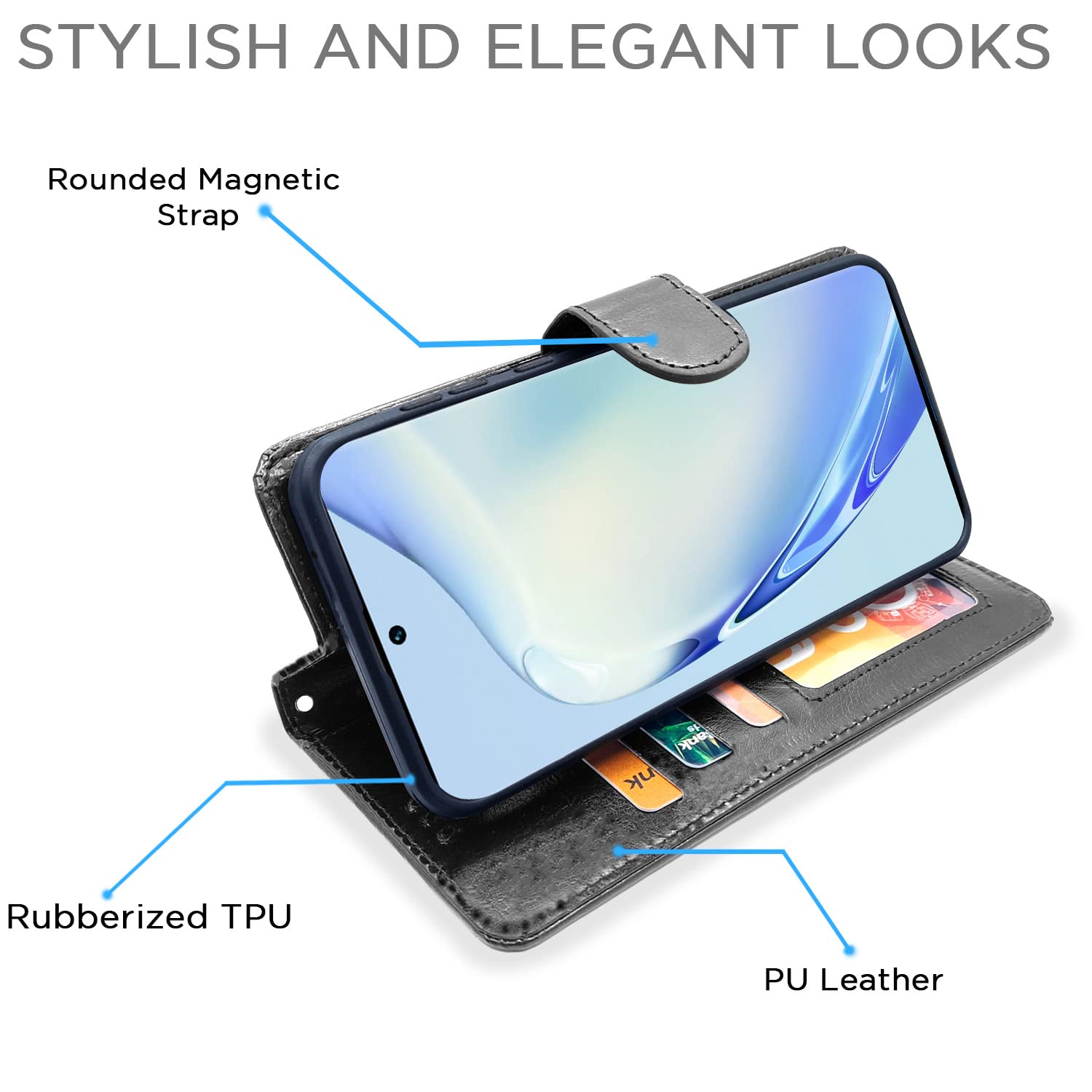 Pikkme black wallet flip cover for Vivo V27/V27 Pro 5G – photo 5