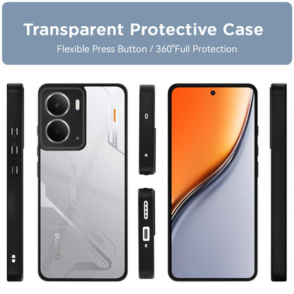 Pikkme Realme P3 5G Eagle 2 Shockproof Sleek Hybrid Armor Back cover (Black)
