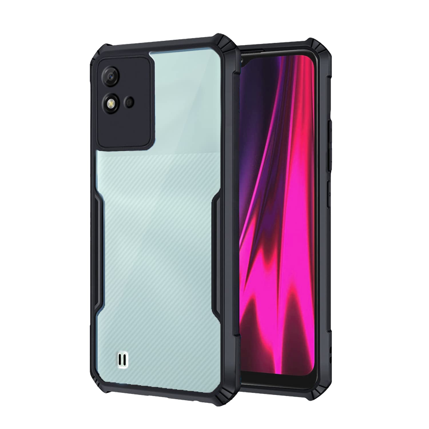 Black Hybrid mobile back cover for Realme Narzo 50i – Pikkme