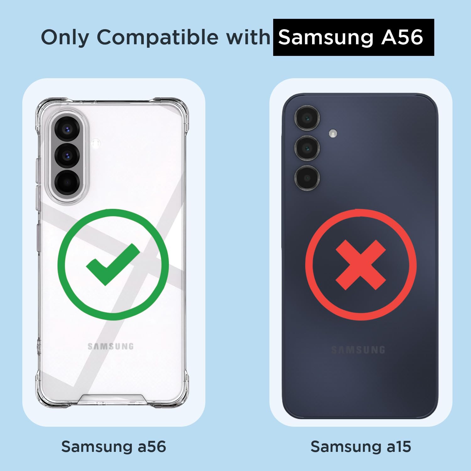 Pikkme Samsung Galaxy A56 5G  PC + TPU Clear Transparent Back Cover (Transparent)