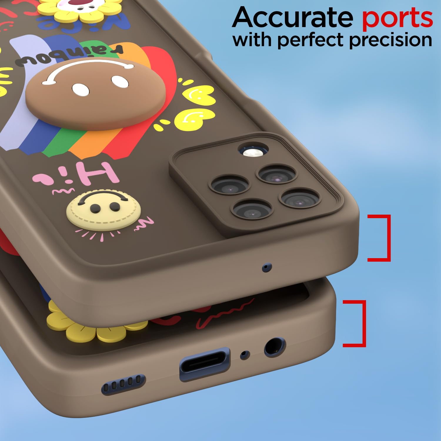 Pikkme brown Soft Silicone mobile cover for Samsung M32 4G/M32 Prime – photo 4