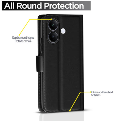 Pikkme black Wallet wallet flip cover for Vivo V60 Lite 5G – photo 4