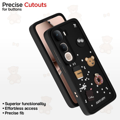 Pikkme Vivo Y400 Pro 5G/3D Silicone black mobile back cover – photo 6