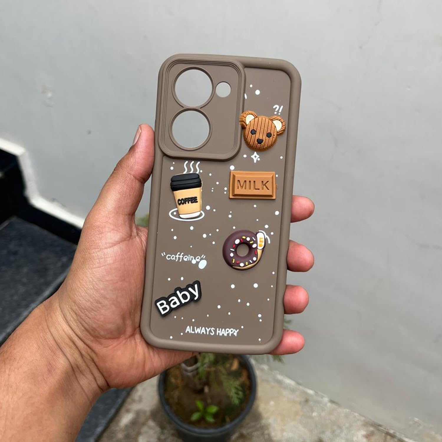 Pikkme Realme P3 Ultra 5G/3D brown mobile back cover – photo 7