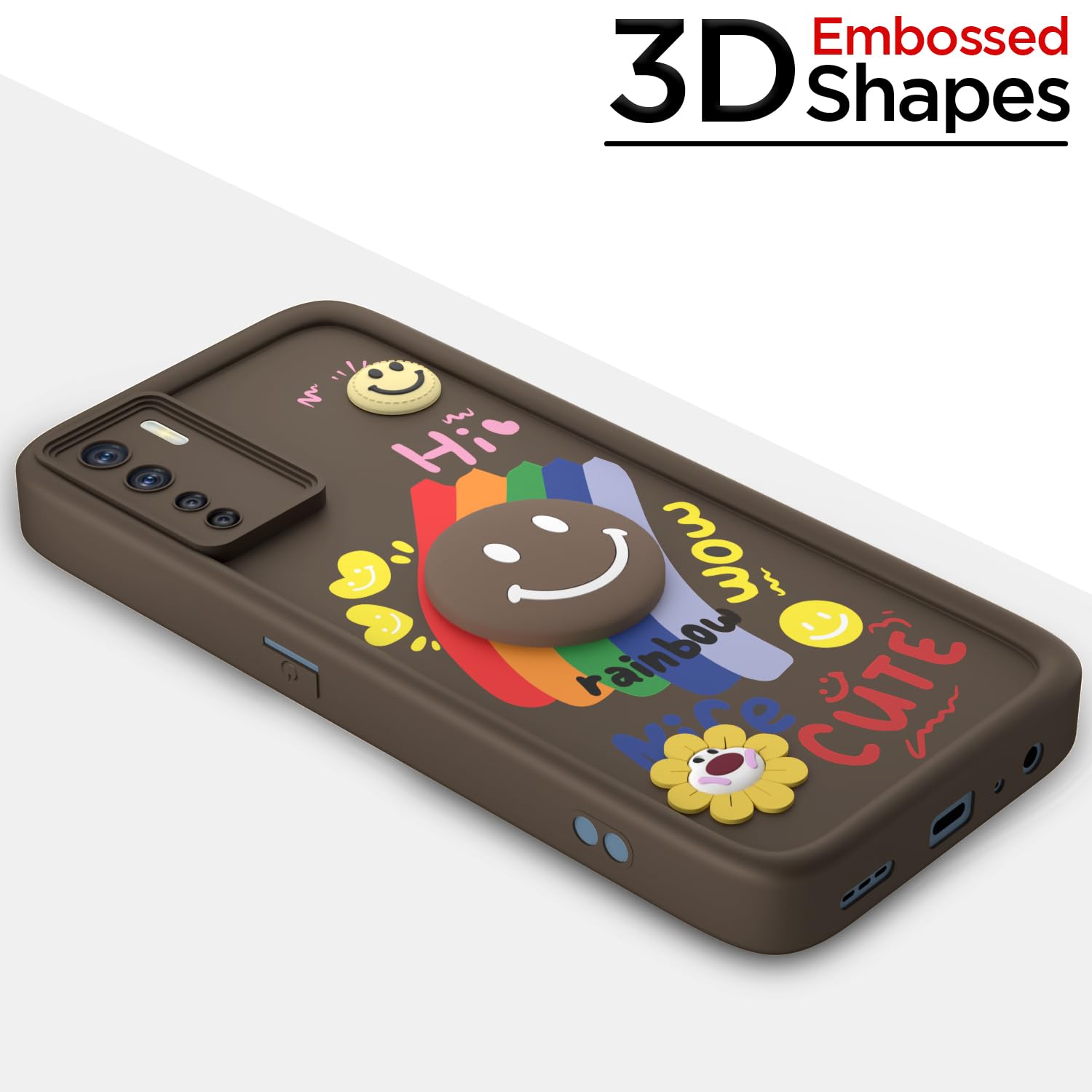 Pikkme Oppo F15 Soft Silicone brown back cover – photo 3