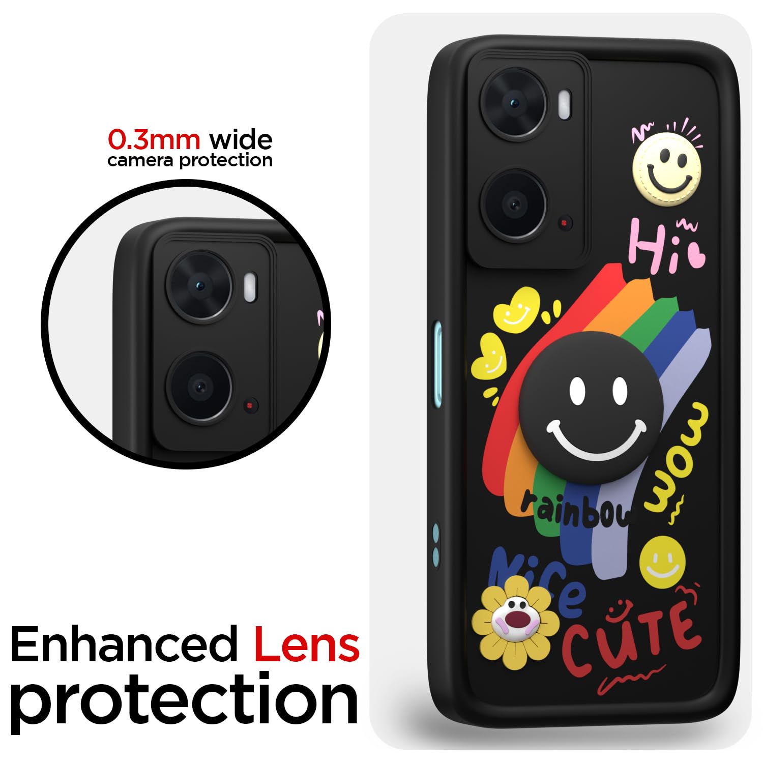 Black Soft Silicone mobile back cover for Oppo A76/A96/A36 – Pikkme – photo 5
